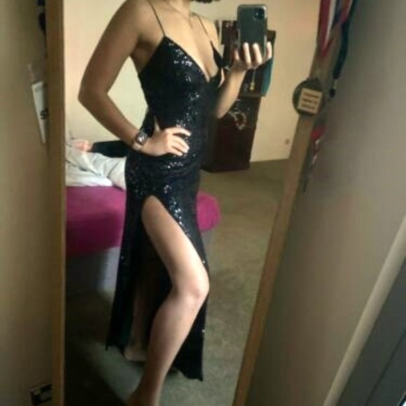 Retroféte; Size S; Authentic Black Sequin Designer Dress! - Picture 2 of 13